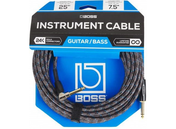 <b>BOSS BIC-25A Cabo Audio Instrumento Jack reto/angulado mono 7.5 metros comprimento Revestimento Malha Garantia Vitalícia</b> <b>BOSS BIC-25A Cabo Audio Instrumento Jack reto/angulado mono 7.5 metros comprimento Revestimento Malha Garantia Vitalícia</b>